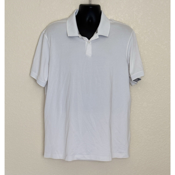 Lululemon Pique Golf Polo Shirt White Performance Mens Size 1X/2X Athletic - Picture 1 of 11